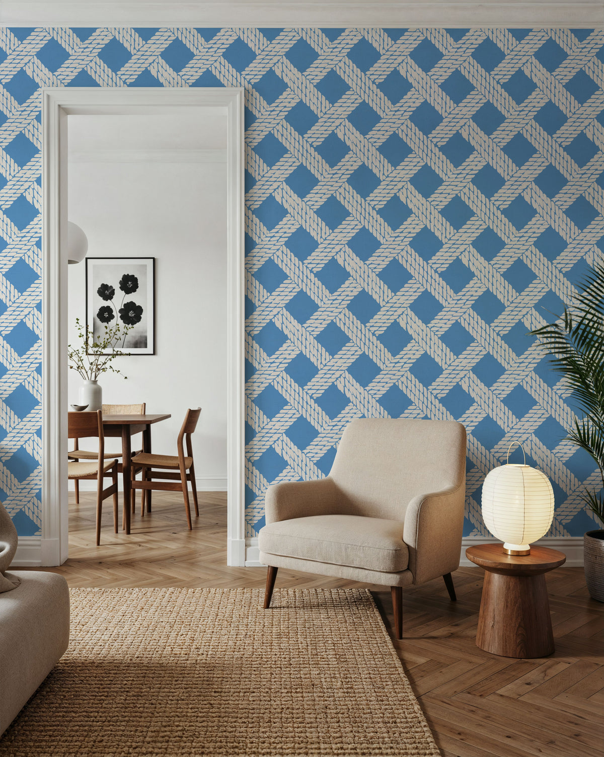 Seafood Shanty Baby Blue I Mural Wallpaper - room preview 06
