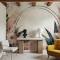 Floral Abstract Mural Wallpaper - room preview 06