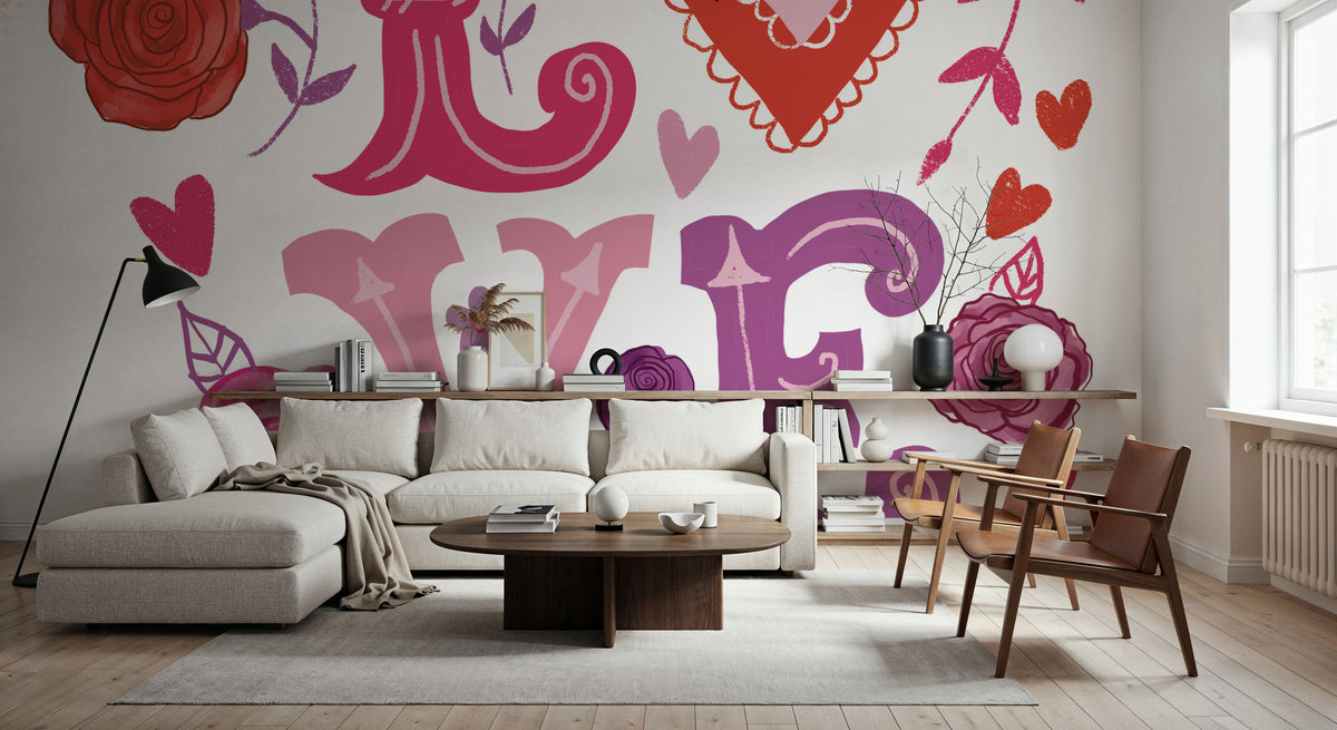 Love You IV Mural Wallpaper - room preview 06