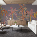 Colorful Jungle, Purple Mural Wallpaper - room preview 06