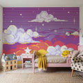 Pixel Sunset Mural Wallpaper - room preview 06