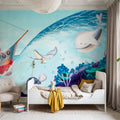 Turtle Bay Friends Mural Wallpaper - room preview 06