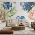 Botanical Coast White Mural Wallpaper - room preview 06