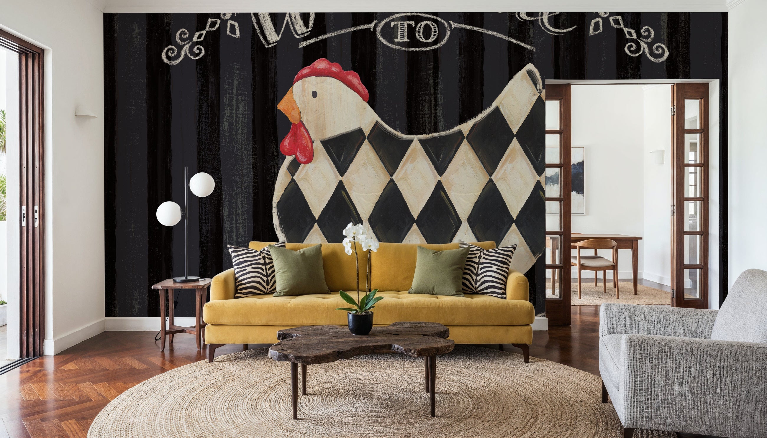 Casual Country Square II Mural Wallpaper