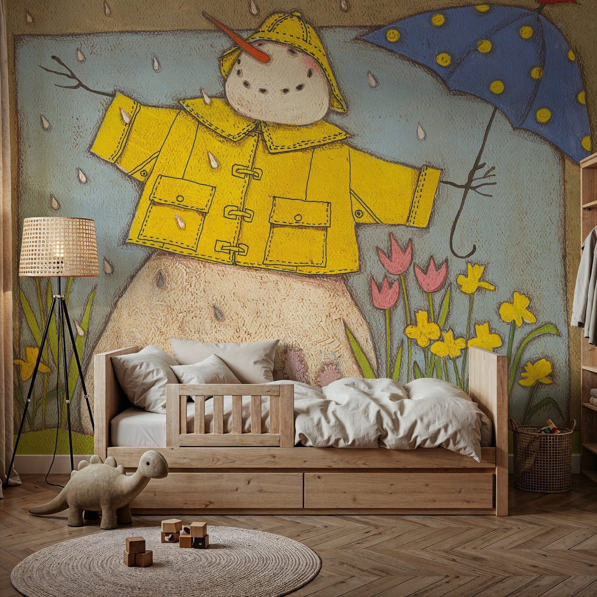 Seasonal Snowman IV Mural Wallpaper - room preview 06