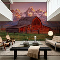 Mountain Homestead Red Mural Wallpaper - room preview 06
