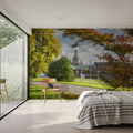 Autumn Bridge Walk Mural Wallpaper - room preview 06