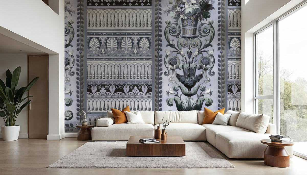 Flower Mountain, Lavender Mural Wallpaper - room preview 06