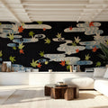 Maple Leaves in the Tatsuta River Mural Wallpaper - room preview 06