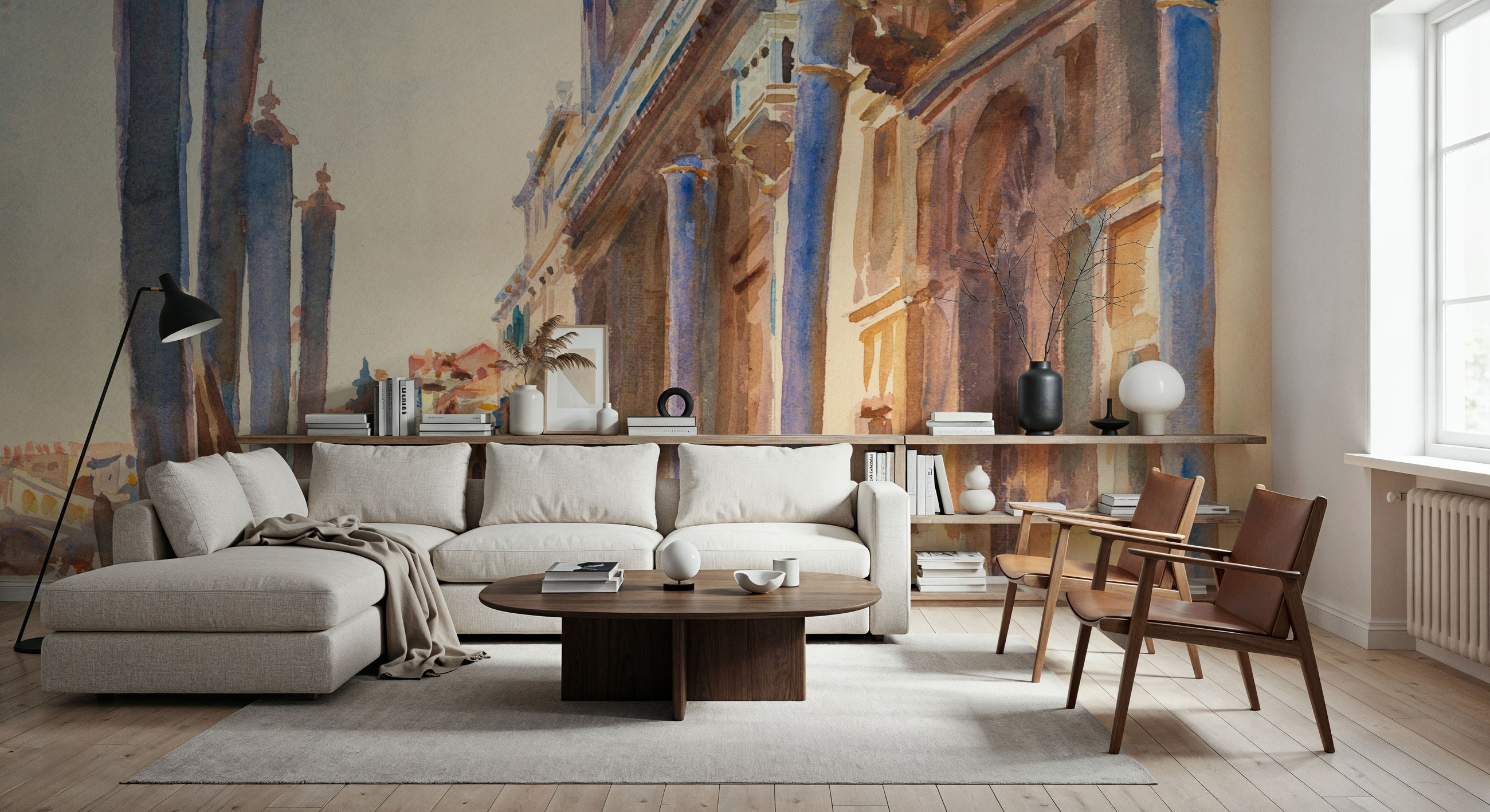 Gondola Moorings on the Grand Canal Mural Wallpaper