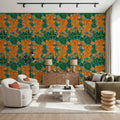 Otomi Cool Tigers, Bright Mural Wallpaper - room preview 06
