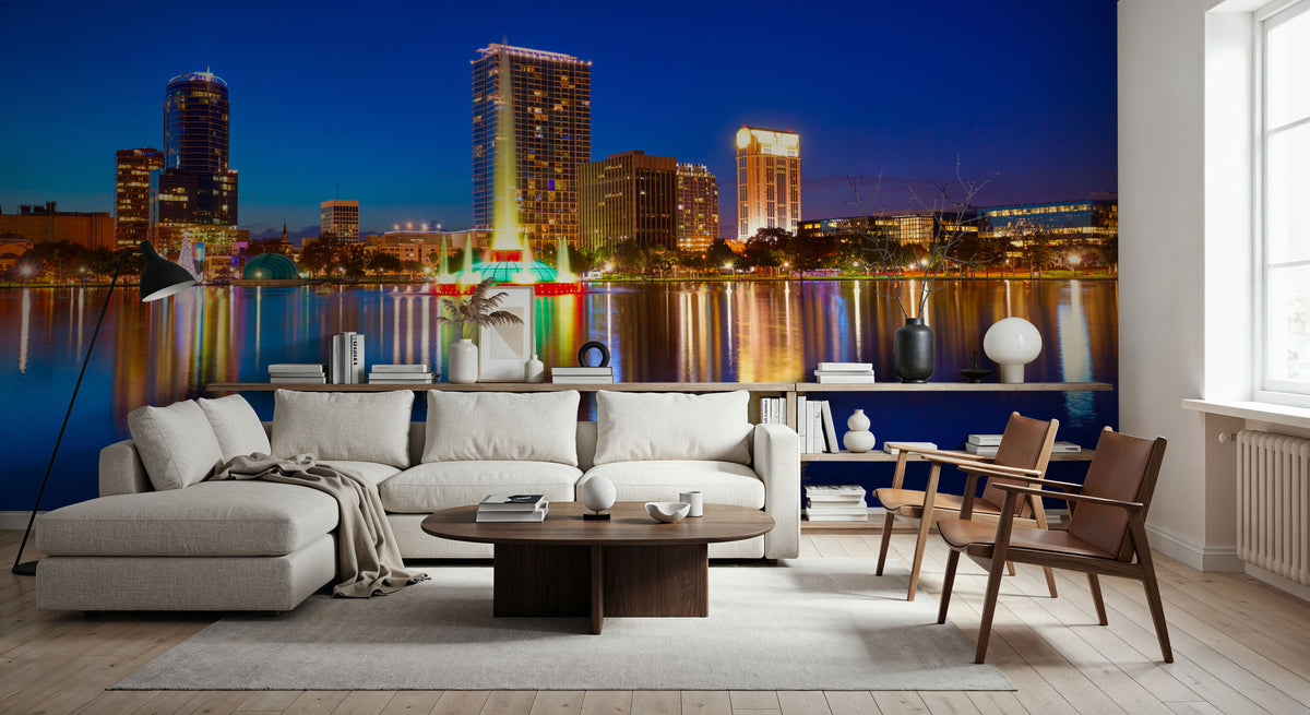 Orlando Skyline Mural Wallpaper - room preview 06