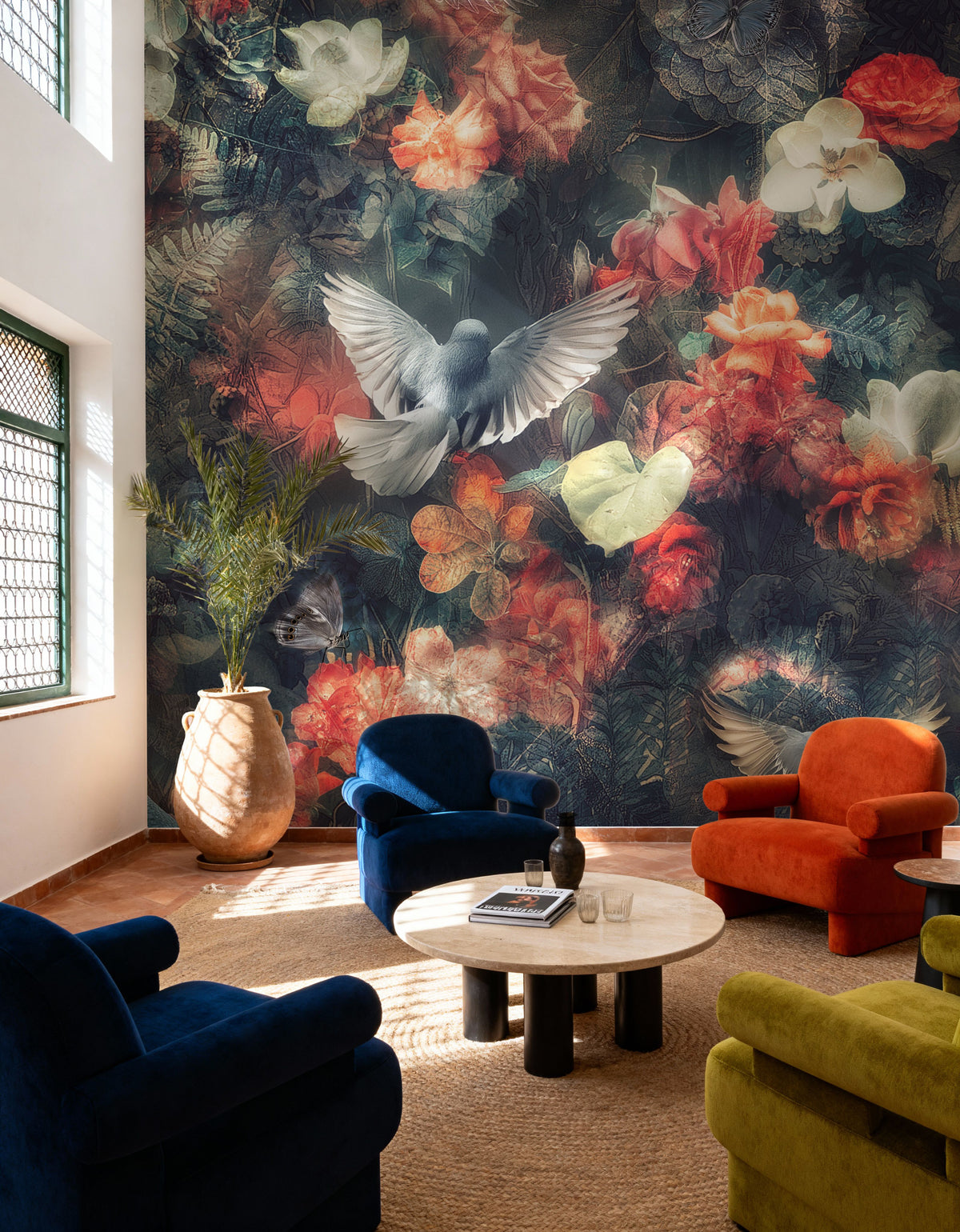 Moodloo Birds Mural Wallpaper - room preview 06