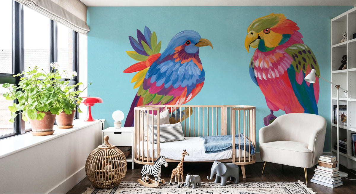Birds of Paradise V Mural Wallpaper - room preview 06