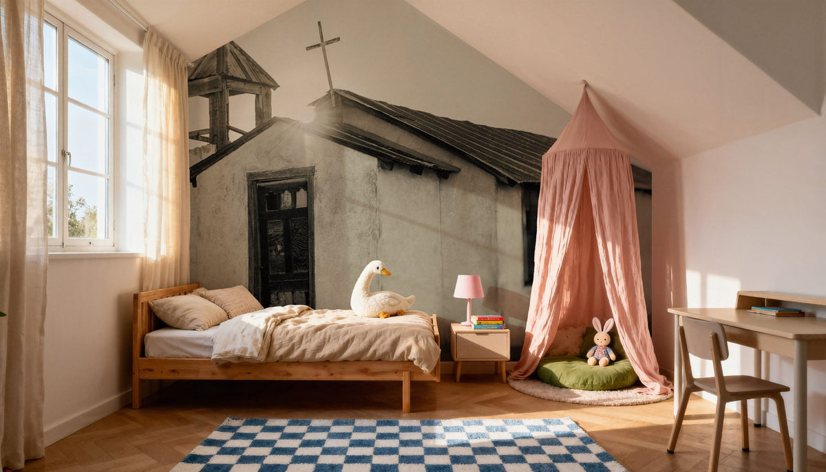 Sunset Cross Mural Wallpaper - room preview 06