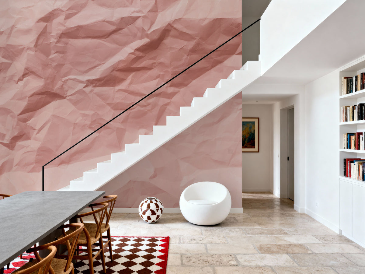 Paper Wrinkles Mural Wallpaper - room preview 06