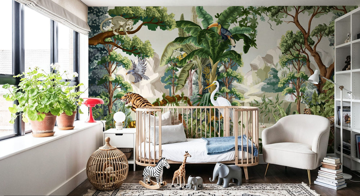 Jungle Scenery Mural Wallpaper - room preview 06