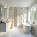Birch Trees on White Mural Wallpaper - room preview 06