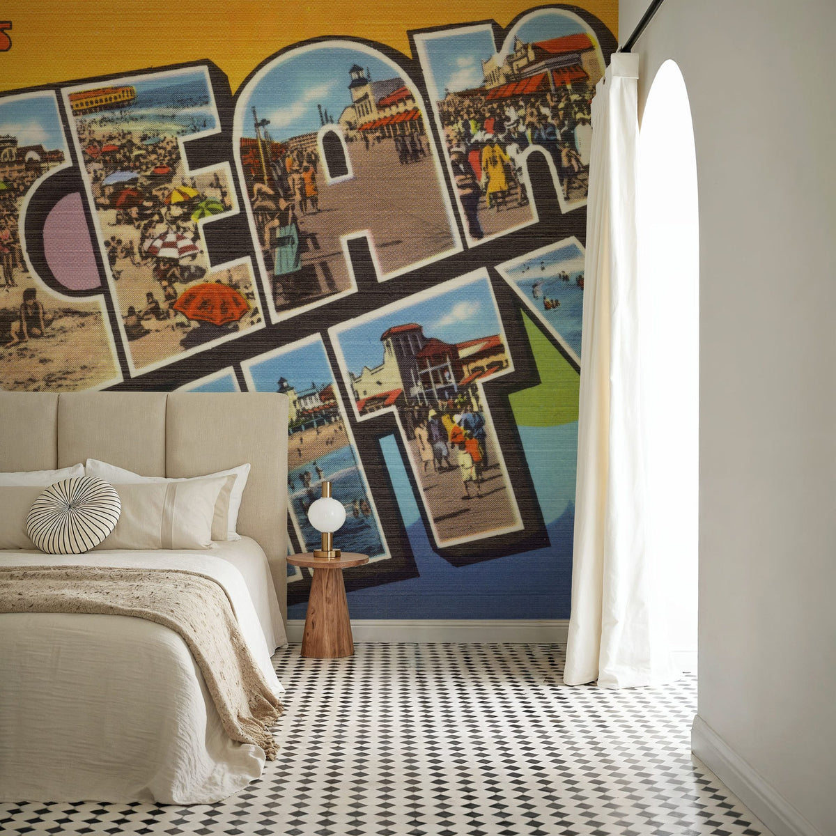 Greetings From Ocean City Mural Wallpaper - room preview 06