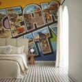 Greetings From Ocean City Mural Wallpaper - room preview 06