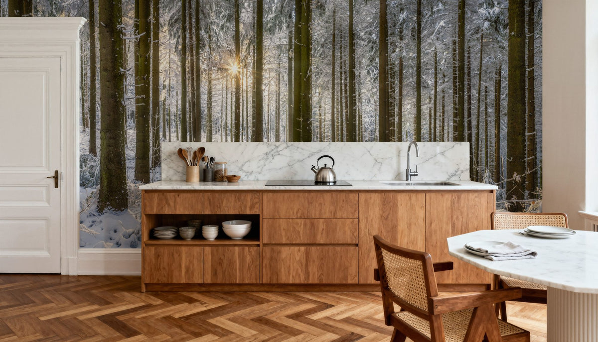 Winter Day Mural Wallpaper - room preview 06