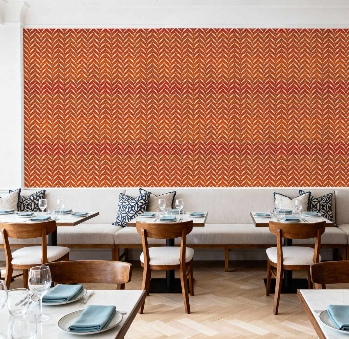 Harvest Arrows Orange Mural Wallpaper - room preview 06