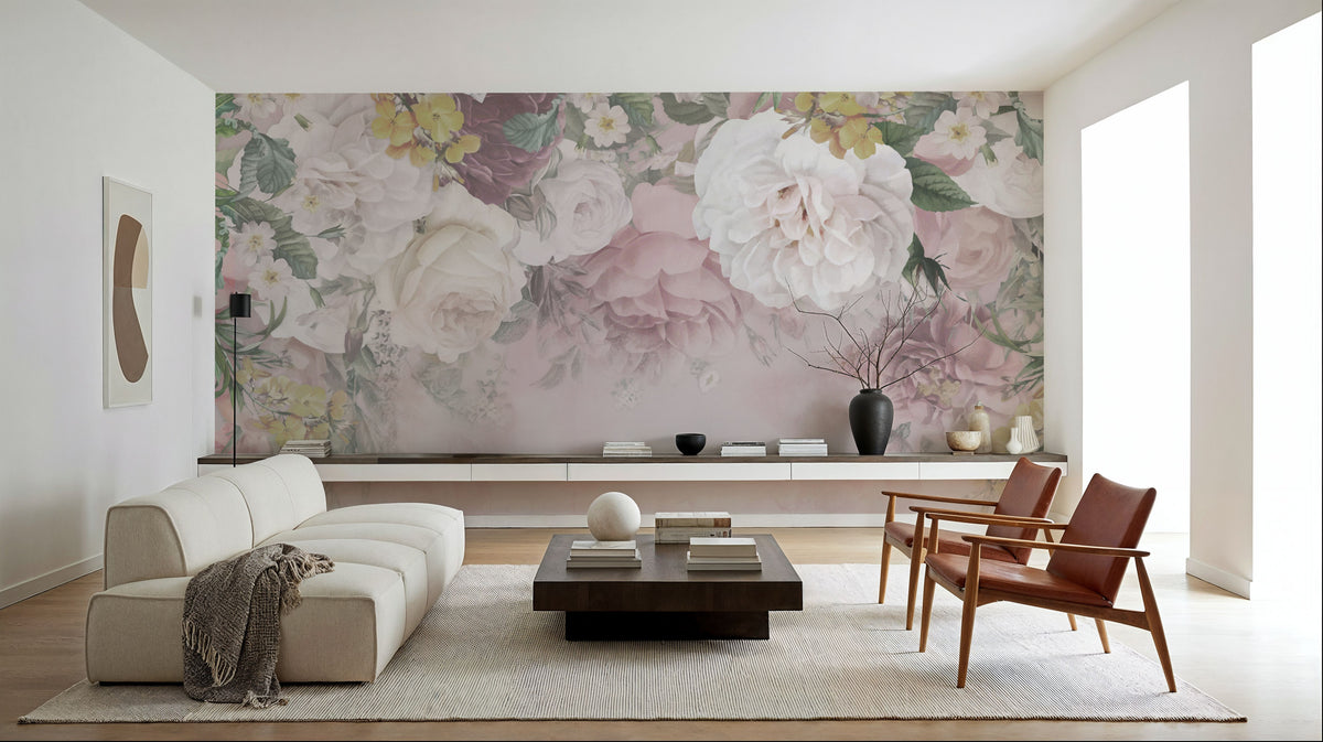 Gentle Flowers Mural Wallpaper - room preview 06