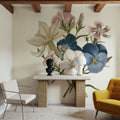Pansy Party II Honeybloom Mural Wallpaper - room preview 06