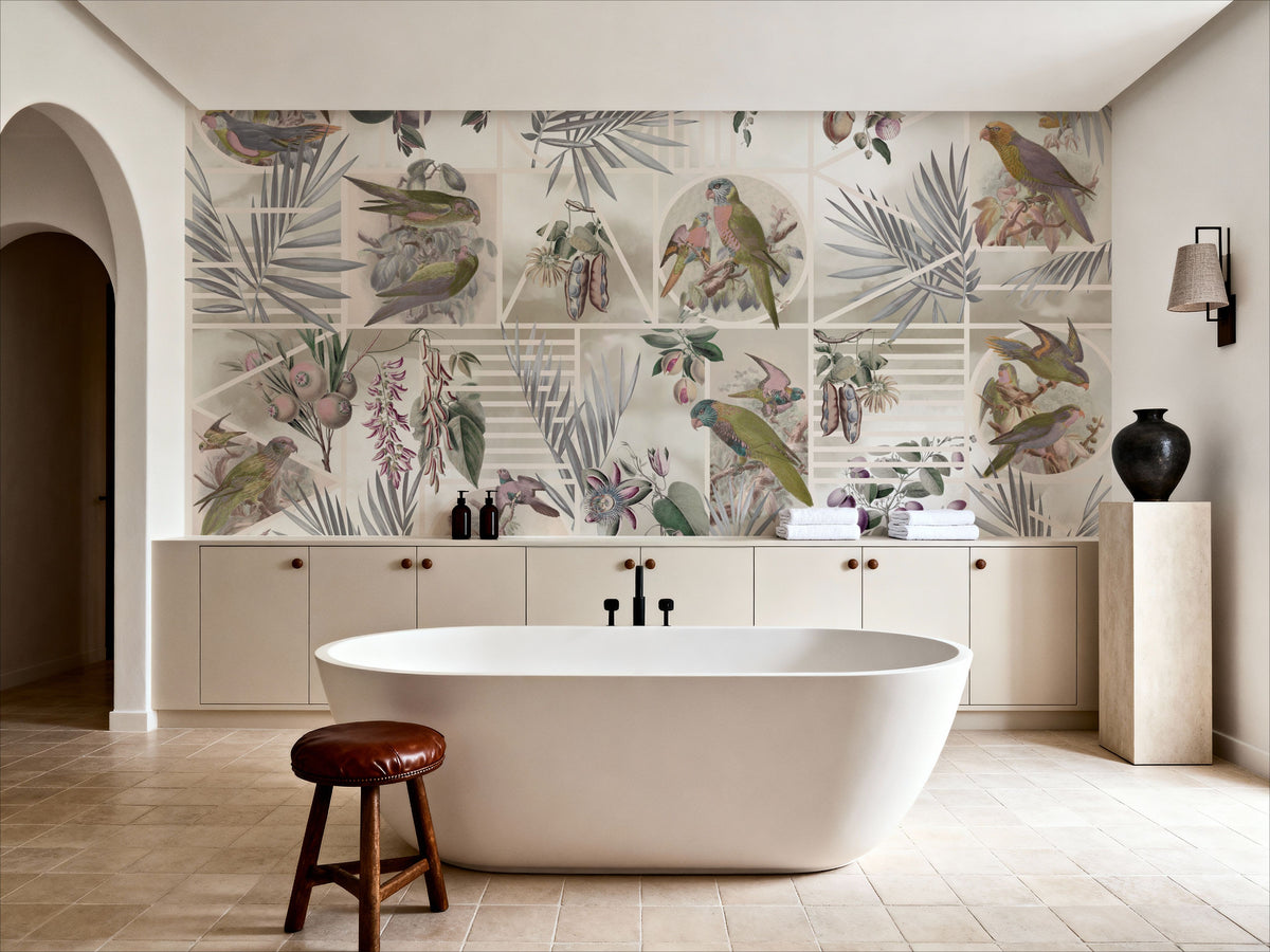 Parrots Study Mural Wallpaper - room preview 06