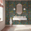 Statement Palms Petite, Turquoise Mural Wallpaper - room preview 06