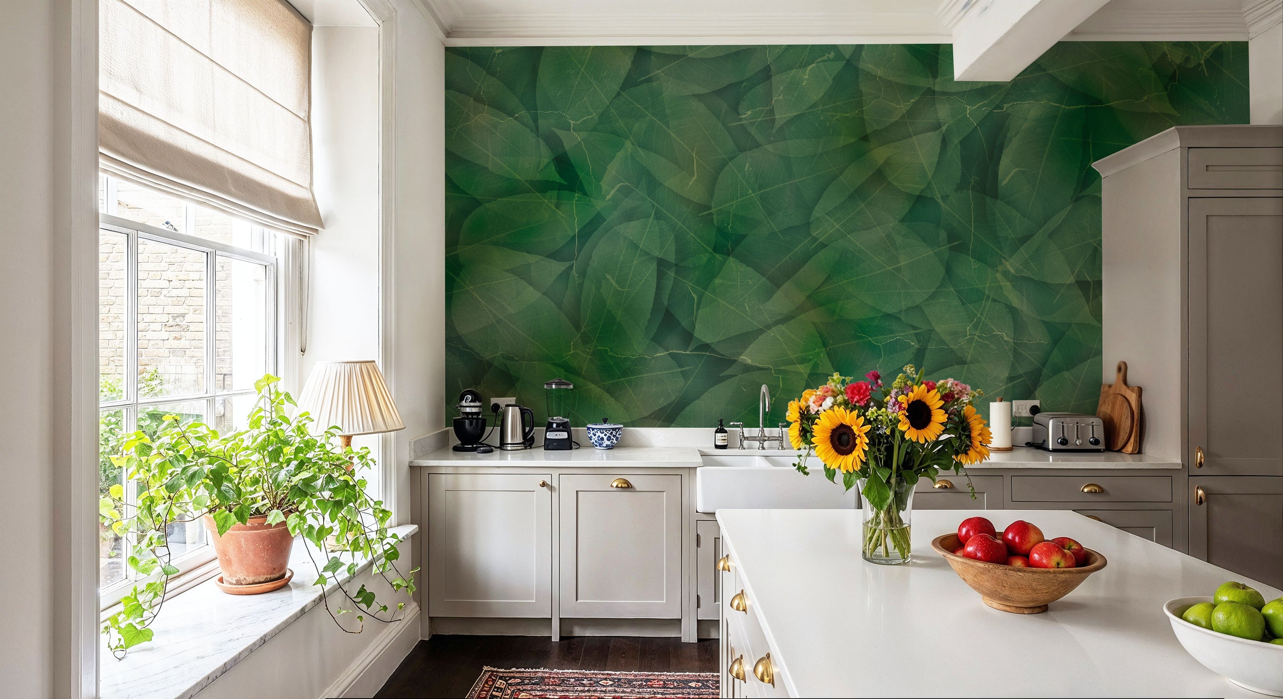 Acid Leaves Mural Wallpaper