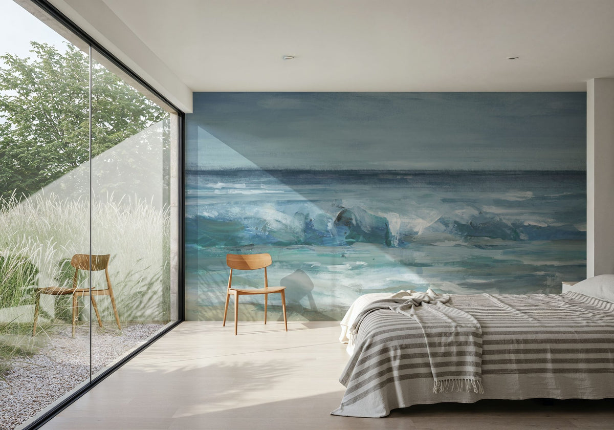 Seascape Wave Mural Wallpaper - room preview 06