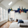 Toulouse France Skyline Blue & Bronze Mural Wallpaper - room preview 06