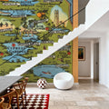 Vintage South Florida Map Mural Wallpaper - room preview 06