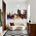 Kyiv Ukraine Skyline Purple & Gold Mural Wallpaper - room preview 06