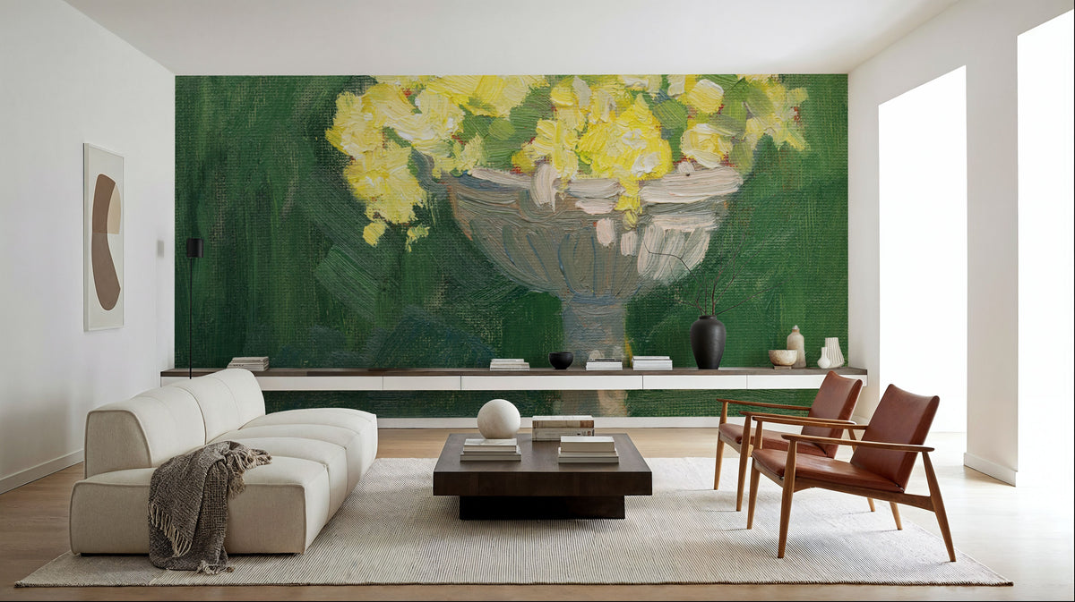 Urn of Flowers Mural Wallpaper - room preview 06