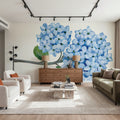 Nantucket Blue Hydrangea II Mural Wallpaper - room preview 06