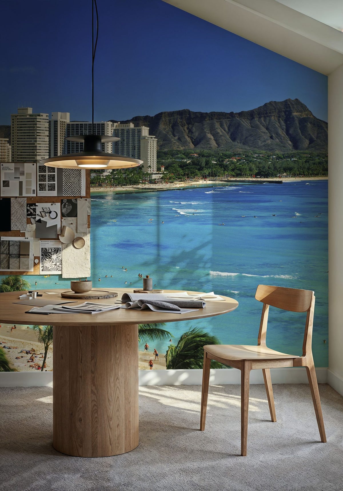 Coastal Paradise Skyline Mural Wallpaper - room preview 06