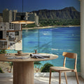 Coastal Paradise Skyline Mural Wallpaper - room preview 06