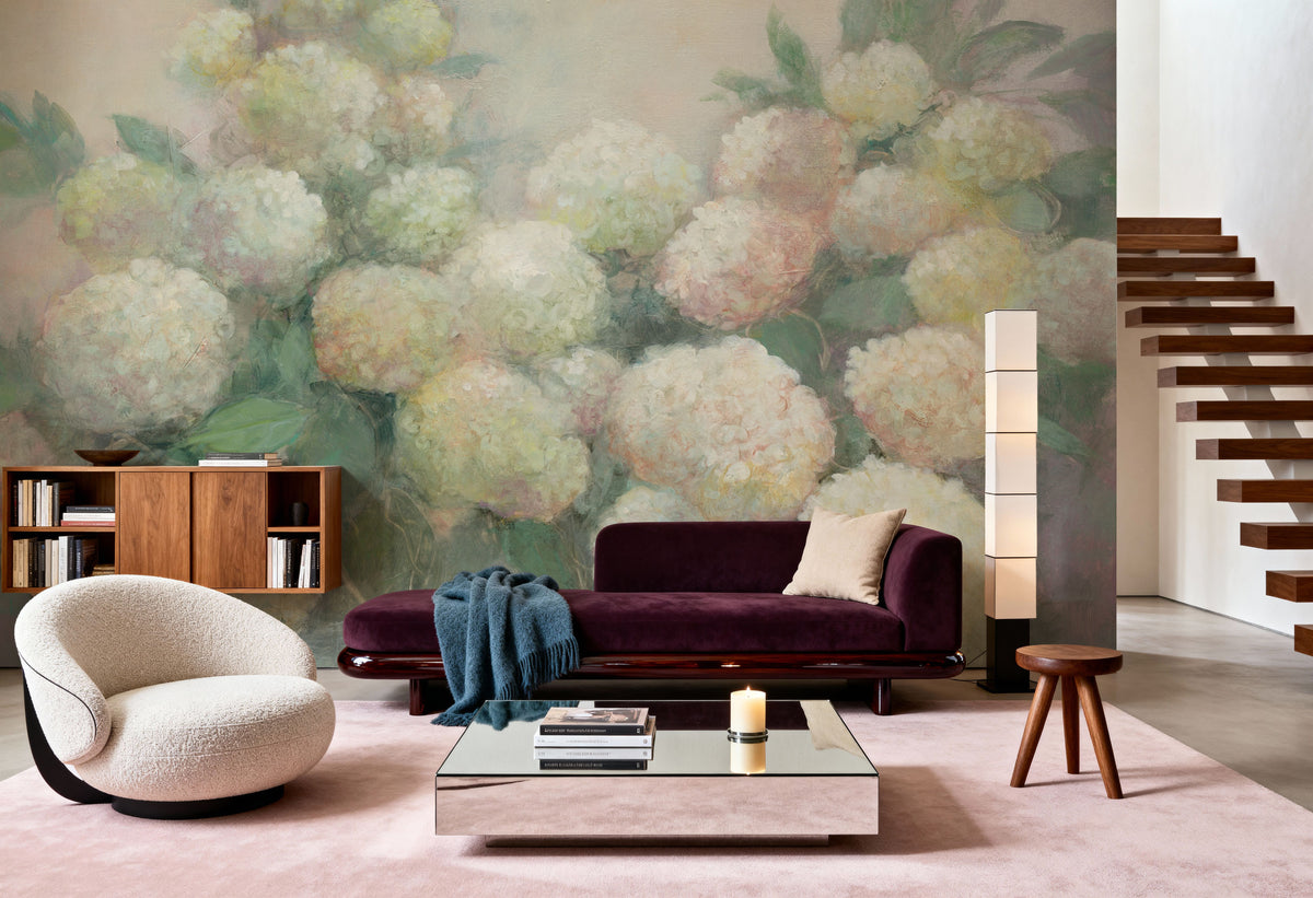 Annabelle Hydrangeas Mural Wallpaper - room preview 06