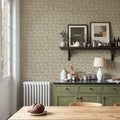 Seaside Fish Beige Mural Wallpaper - room preview 06