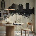 Roanoke Virginia Skyline Concrete Mural Wallpaper - room preview 06