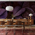 Purple Leaves Mural Wallpaper - room preview 06