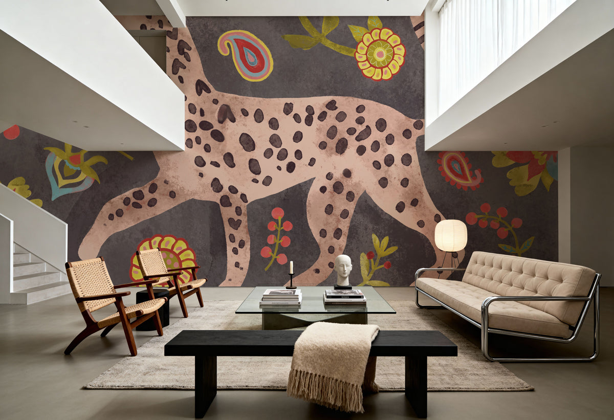 Leopard of the Jungle Mural Wallpaper - room preview 06