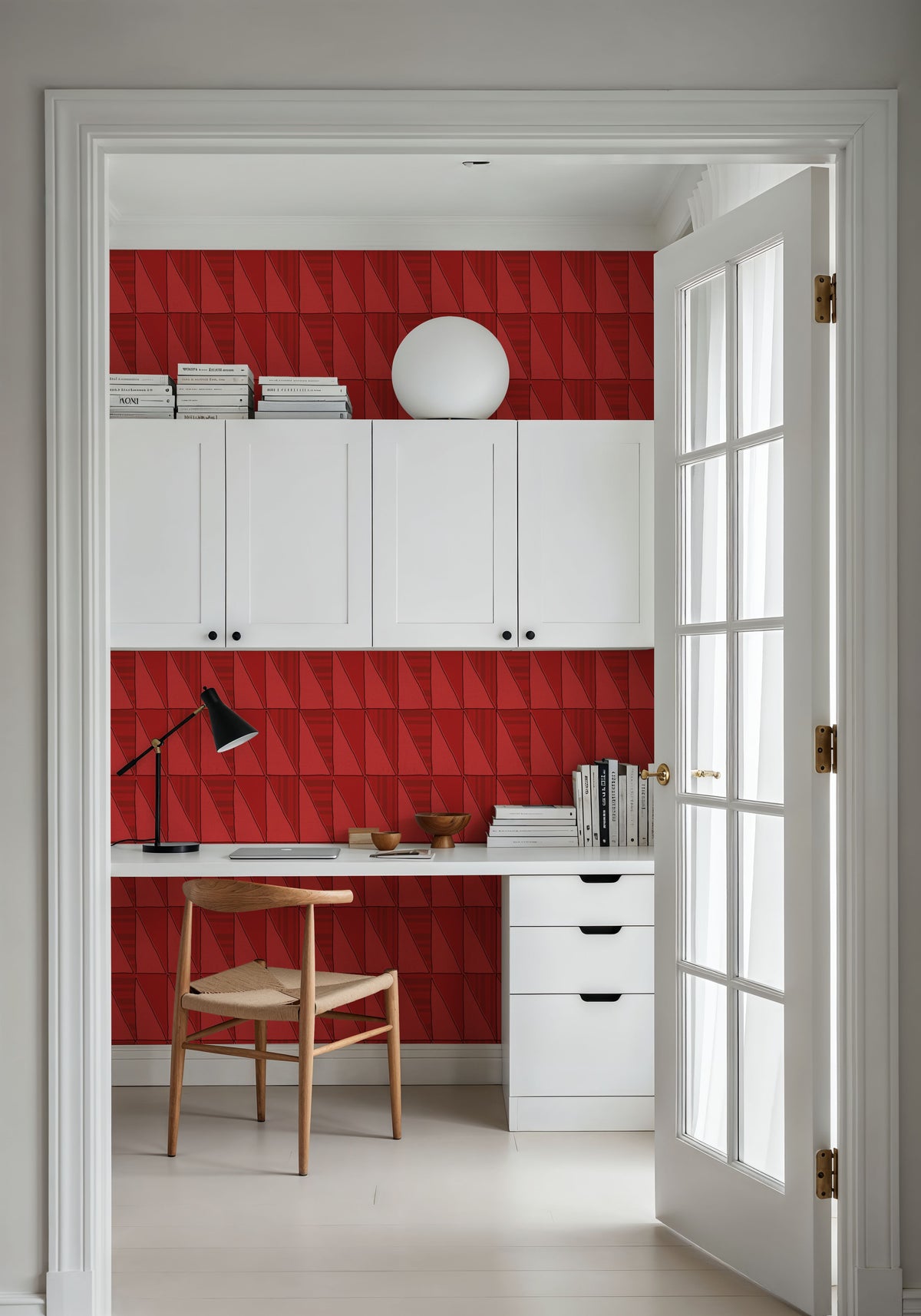 Seafood Shanty Red III Mural Wallpaper - room preview 06