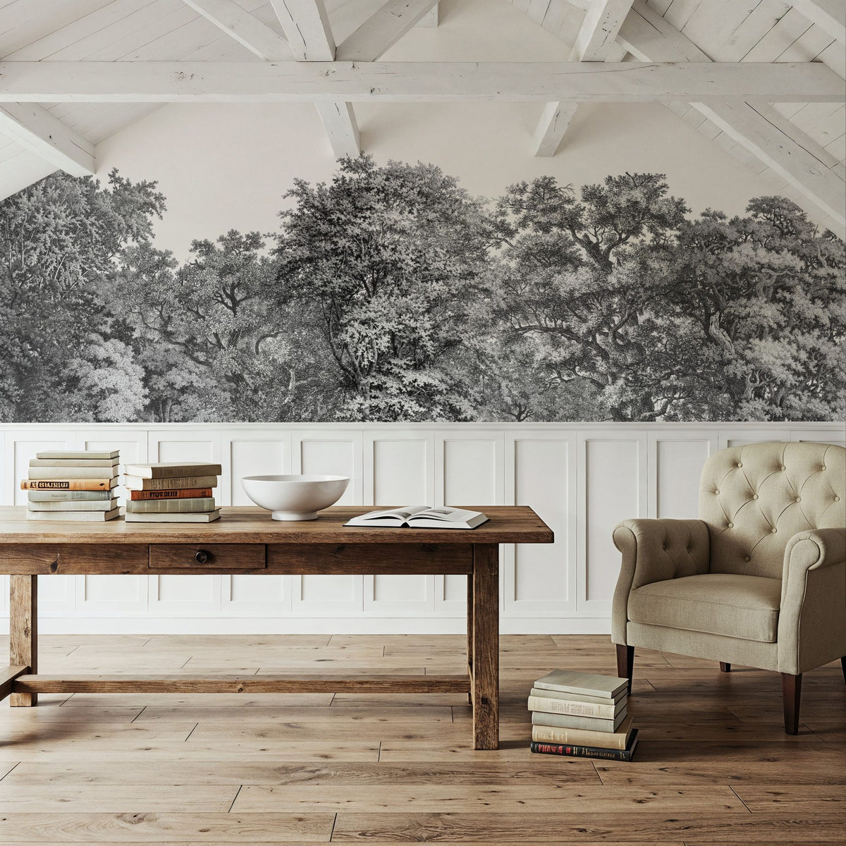 Over the Treetops, Stone Mural Wallpaper - room preview 06