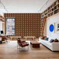 Geo Floral, Chocolate Mural Wallpaper - room preview 06