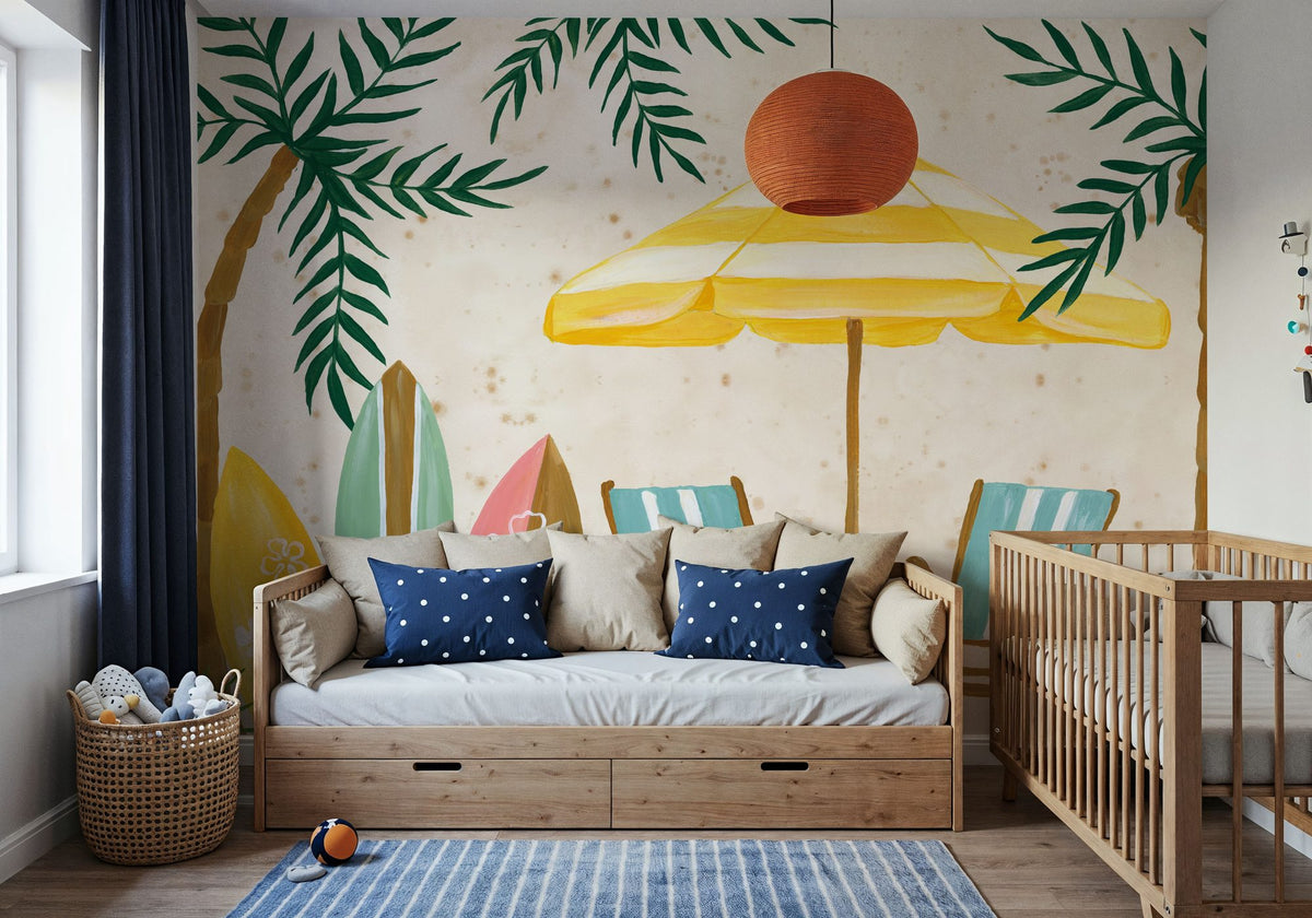 Beach Day I Mural Wallpaper - room preview 06