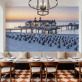 Sellin Pier Sunset Mural Wallpaper - room preview 06