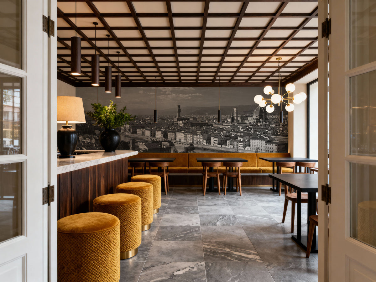 Timeless Cityscape Mural Wallpaper - room preview 06